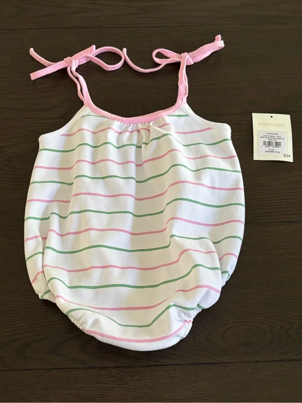 The Beaufort Bonnet Company Junie B. Bubble Romper (6-12M)